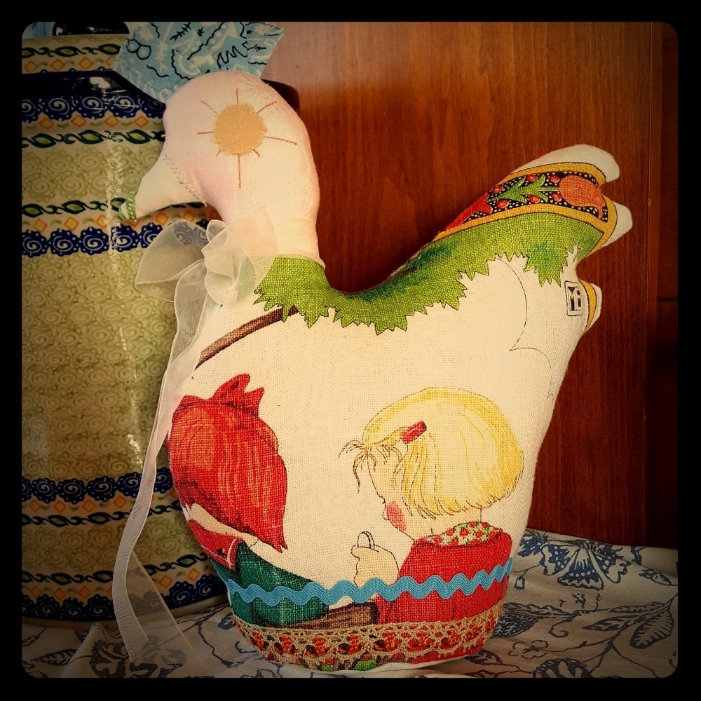 Handmade adorable chicken pillow!